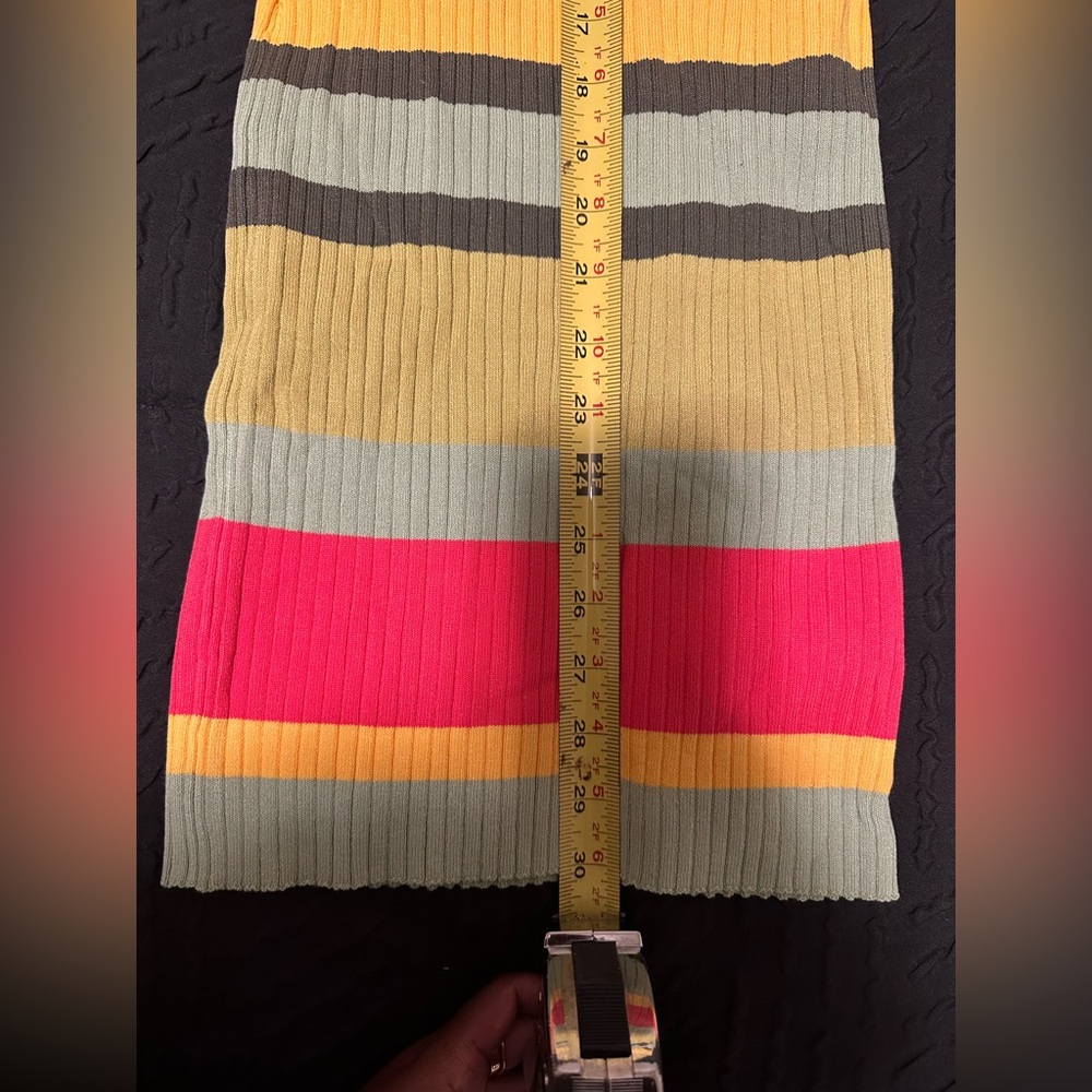Multicolor Ribbed Mini Dress - Picture 7 of 8